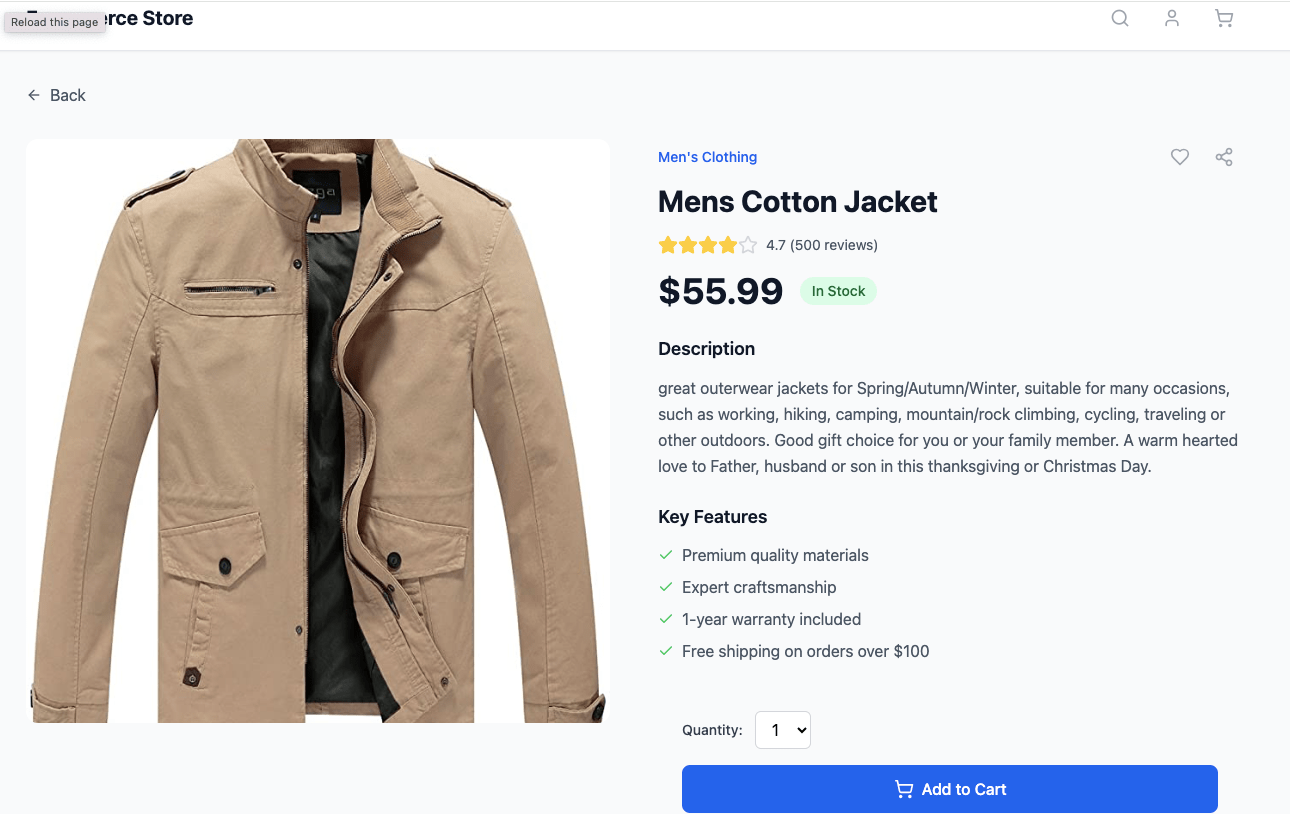 Ecommerce Application Demo