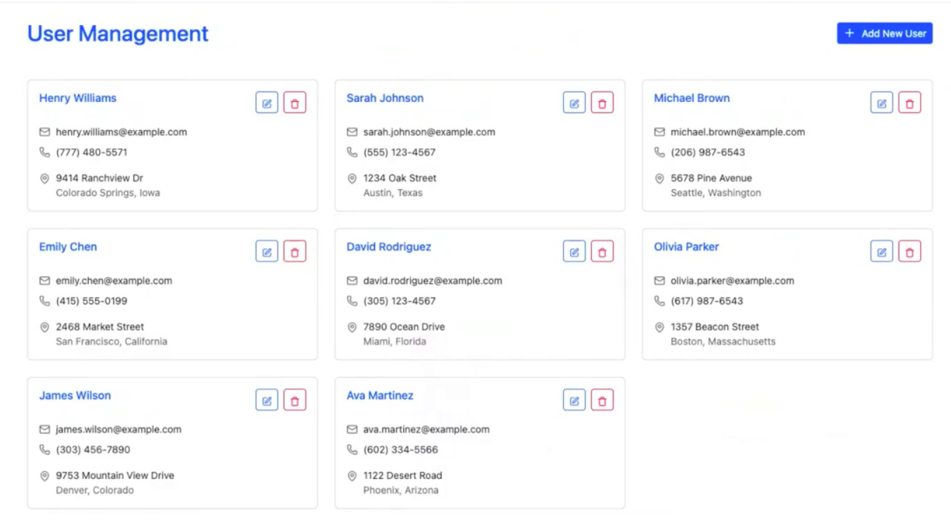 User Management Application Demo